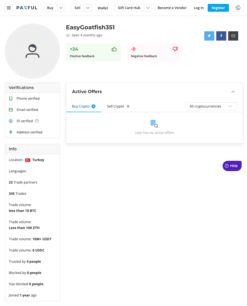 Screenshot from Paxful